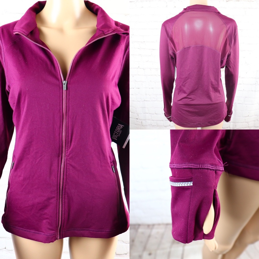 VS Victoria Sport Full Zip Track Jacket Black orch - Picture 1 of 7